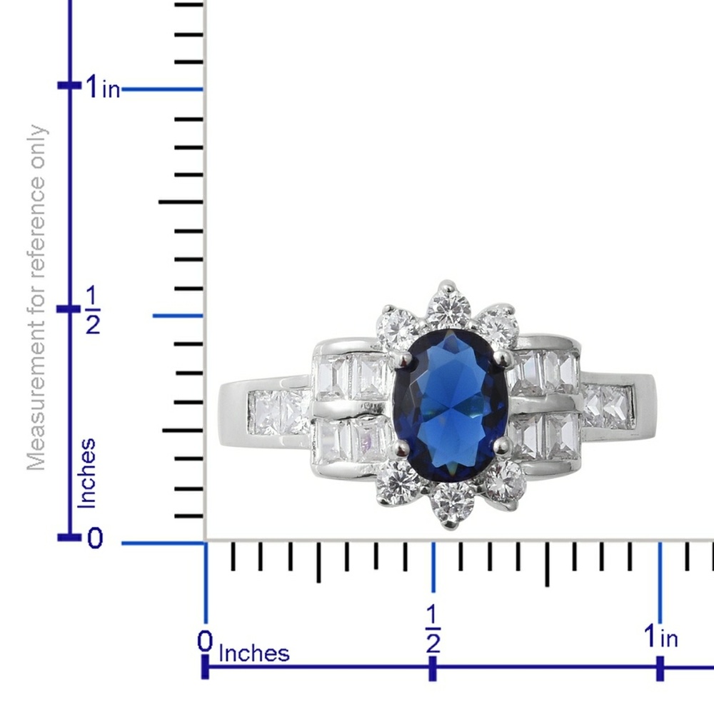 SAPPHIRE STERLING SILVER RING - Picture 3 of 4